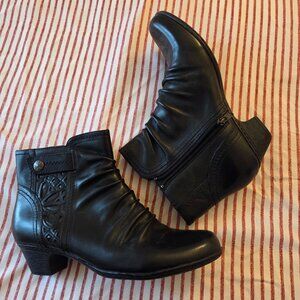 Rockport black leather booties